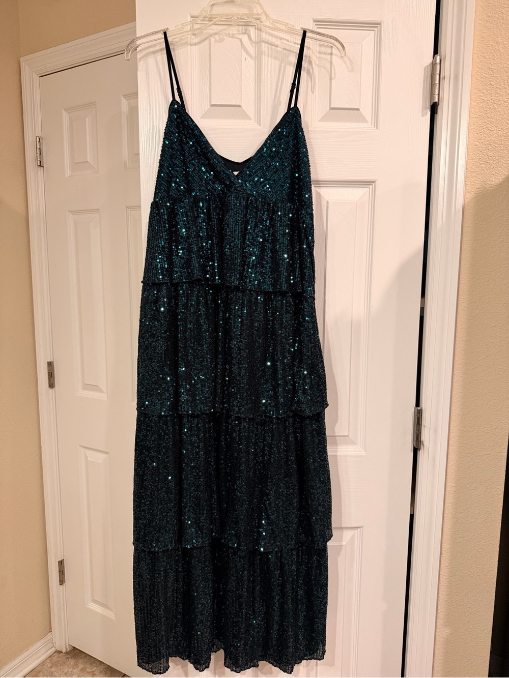 Dark Green Sequin Dress